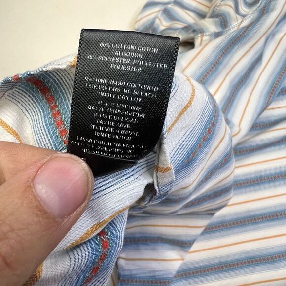 Kühl Shirt Men's White Stripe Button Down Short Sleeve Shirt Size Extra Large - Picture 12 of 14